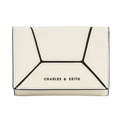 Ví Nữ Charles & Keith CNK Nasrin Geometric Wallet Multiple Colors CK6-10770623_MULTI Màu Trắng Đen