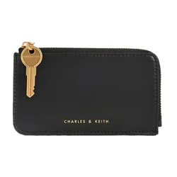 Ví Nữ Charles & Keith CNK Rectangular Zip-Around Wallet CK6-11200013-1 Black Màu Đen