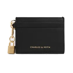 Ví Nữ Charles & Keith CNK Scottie Card Holder - Black CK6-50770731_BLACK_XXS Màu Đen