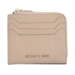 Ví Nữ Charles & Keith CNK Small Zip Wallet Beige CK6-30770417-1 Màu Be