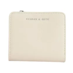 Ví Nữ Charles & Keith CNK Zip Around Business Card Holder Cream CK6-50770498-1 Màu Kem