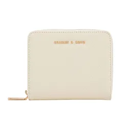 Ví Nữ Charles & Keith&nbsp;CNK Zip-Around - Cream Wallet CK6-10770621 Màu Cream