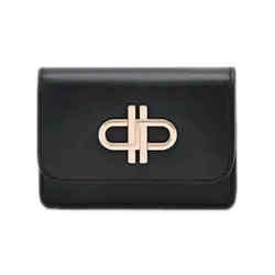 Ví Nữ Pedro Icon Leather Bi-Fold Card Holder Black PW4-25940034-1_BLACK Màu Đen