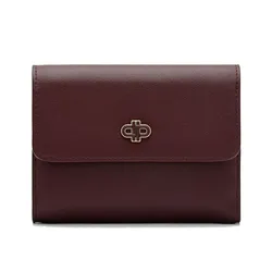 Ví Nữ Pedro Leather Tri-Fold Wallet - Wine PW4-15940100_WINE_CP Màu Đỏ