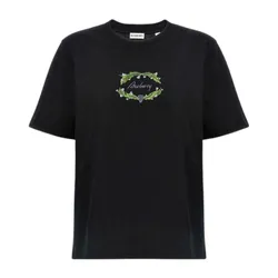 Áo Phông Nữ Burberry With Logo Printed 8097910 Tshirt Màu Đen Size XS