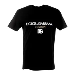 Áo Phông Nam Dolce & Gabbana Black DG London Cotton Crew Neck I8785M FU7EQ N0000 Tshirt Màu Đen Size 46
