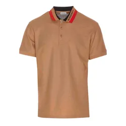 Áo Polo Nam Burberry Edney Black Polo With Logo On The Collar 8083154 Màu Nâu Size XS