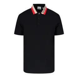 Áo Polo Nam Burberry 'Edney' Camel Polo With Logo On The Collar 8083155 Màu Đen Size XS