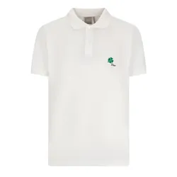 Áo Polo Nam Dior White With Logo Embroidered 683J806A3025 Màu Trắng Size M