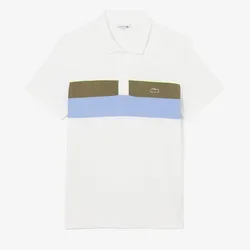 Áo Polo Nam Lacoste Men's Regular Fit Colorblock Petit Piqué Màu Trắng Size 4