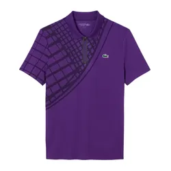 Áo Polo Nam Lacoste Men's Ultra Dry Printed Slim Fit Tennis DH4756 - HXL Màu Tím Size 3