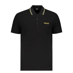 Áo Polo Nam Versace Check 1011851 1A14049 1B000 Màu Đen Size XS