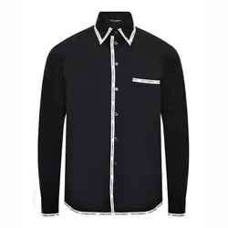 Áo Sơ Mi Nam Dolce & Gabbana D&G Men's Long Sleeved Shirt G5JH1T Màu Đen Size 40