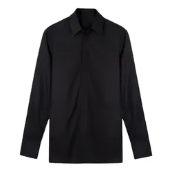 Áo Sơ Mi Nam Givenchy Black With 4g Embroidered Poplin BM60PQ16M6 Màu Đen Size 39