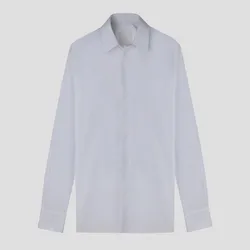 Áo Sơ Mi Nam Givenchy White With 4g Embroidered Poplin BM60PQ146X Màu Trắng Size 38