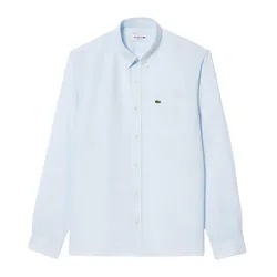 Áo Sơ Mi Nam Lacoste Men's Regular Fit Linen Shirt CH5692 T01 Màu Xanh Da Trời Size 40