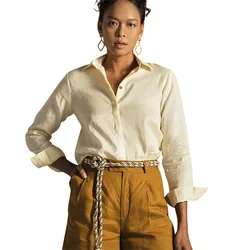 Áo Sơ Mi Nữ F2 Fashion & Freedom Linen SMW360VN-S-0720 Summer Get Away Màu Vàng Nhạt Size S