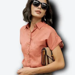 Áo Sơ Mi Nữ F2 Fashion & Freedom Linen Harmony SMW429-HD-S-0820 Màu Hồng Size S