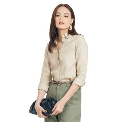 Áo Sơ Mi Nữ F2 Fashion & Freedom Linen KaKi Brighter Day SMW360-KAKI-S-0919 Màu Kaki Size S