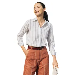 Áo Sơ Mi Nữ F2 Fashion & Freedom Linen Pride SMW360-TSD-S-0820 Màu Trắng Kẻ Size S