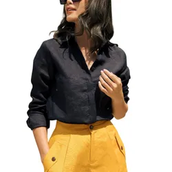 Áo Sơ Mi Nữ F2 Fashion & Freedom Linen SMW360-D-S-0520 Màu Đen Size S