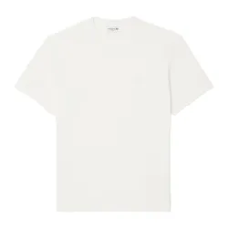 Áo Thun Nam Lacoste Ribbed Neck Petit Piqué T-shirt TH5477 70V Màu Trắng Size 5