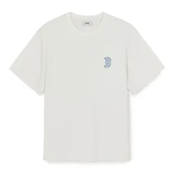 Áo Thun MLB Monotive Oversized Short Sleeve T-Shirt Boston Red Sox 3ATSM0763-43IVS Màu Trắng Kem