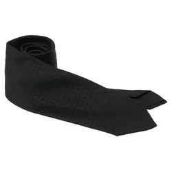 Cà Vạt Hermès Necktie Wide Fathone H Jacquard H-Weave Silk Màu Đen