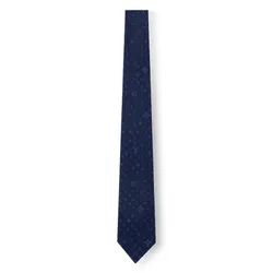 Cà Vạt Nam Louis Vuitton LV Monogram Stars Tie M78022 Navy Blue Màu Xanh Họa Tiết