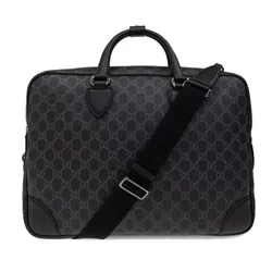 Cặp Xách Tay Nam Gucci Black Briefcase With Monogram 821149 FAED4-1000 Màu Xám Đen
