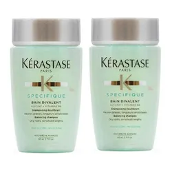 Combo 2 Chai Dầu Gội Cho Tóc Dầu Kérastase Specifique Bain Divalent Shampoo (80ml x 2)