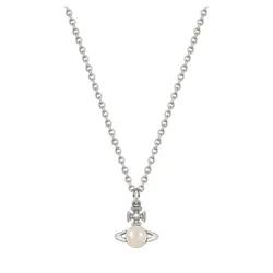 Dây Chuyền Nữ Vivienne Westwood Balbina Pendant Necklace Màu Bạc Trắng
