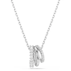 Dây Chuyền Nữ Swarovski Hyperbola Pendantround Cut, White, Rhodium Plated 5737064 Màu Bạc