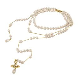 Dây Chuyền Nữ Vivienne Westwood Broken Pearl Necklace 8050568221449 Màu Trắng Ngà