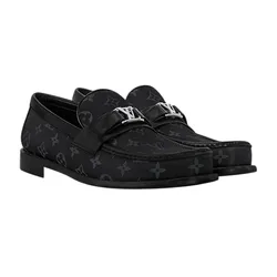 Giày Lười Nam Louis Vuitton LV Major Loafers Monogram Eclipse 1ADE65 Màu Đen Size 39