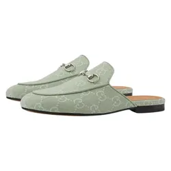Giày Sục Nữ Gucci Princetown Slipper In Sage Green Slipper 784913-FADCX-3448 Màu Xanh Green Size 36