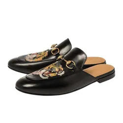 Giày Sục Nam Gucci  Mules Princetown 457135 Màu Đen Size 41.5