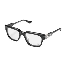 Gọng Kính Chrome Hearts Bulge Black Shiny Silver Glassess Màu Đen