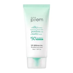 Kem Chống Nắng Vật Lý Nâng Tone Trắng Sáng Make P:rem UV Defense Me No Sebum Sun Cream SPF50+/PA++++ 50ml