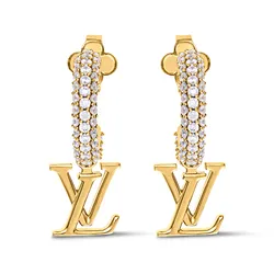 Khuyên Tai Nữ Louis Vuitton LV Iconic Earrings M01732 Màu Vàng