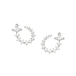 Khuyên Tai Nữ Vivienne Westwood Embellished Lydia Hoop Earrings 8053195459070 Màu Bạc