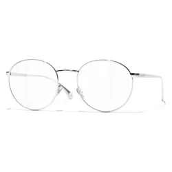 Kính Mắt Cận Chanel Oval Eyeglasses CH2209 C124 Màu Bạc