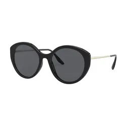 Kính Mát Unisex Prada PR 18XS 1AB5Z1 55 Black Polar Dark Grey Pol Màu Đen Xám