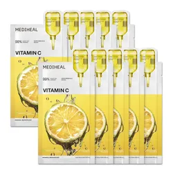 Mặt Nạ Hỗ Trợ Làm Sáng Da, Mờ Thâm Mediheal Vitamin C Essential Mask (1 Hộp x 10 Miếng)