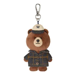 Móc Khóa WHOAU Denim Steve Fluffy WHAWG2221A Màu Xanh Chàm