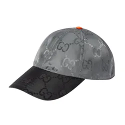 Mũ Nam Gucci GG Nylon Match Baseball Cap Gray Black 857514 4HBIX 1160 Màu Xám Đen Size M