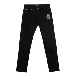 Quần Jean Nam Dolce & Gabbana D&G Black Denim With Logo Embroidered I4588Z G8NF2 S9001 Màu Đen Size 46