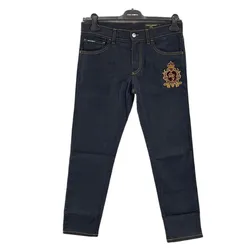 Quần Jean Nam Dolce & Gabbana D&G&nbsp;Embroidered Crown Stretch GYW0CZ G8Z52 S9001 Màu Xanh Jean Size 48