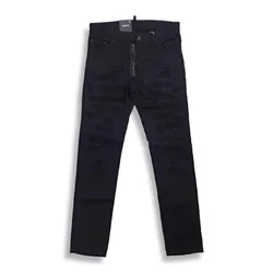 Quần Jean Nam Dsquared2 Bull Destroyed Cool Guy Jeans Denim Skinny Slim Fit Jeans S79LA0038 Màu Đen Size 44