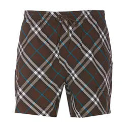 Quần Short Nam Burberry Green Check 8112094 Màu Nâu Size S